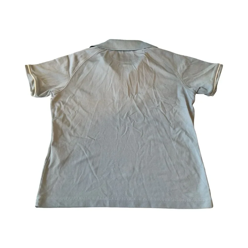 Helly‎ Hansen BOYS M Light Blue Quarter Zip Short Sleeve Nylon Polo Shirt